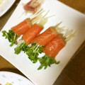 毎日楽しい's cooksnap of when they made サーモンのかいわれ大根＆みょうが巻き♪.