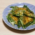 アクセル☆'s cooksnap of when they made 卵ナシ☆水菜のチーズチヂミ.