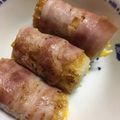 mmmm123's cooksnap of when they made お弁当おかず★ちくわたまごのベーコン巻き.