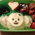 あーぶぅ's cooksnap of when they made キャラ弁＊おさるさんおにぎり❤︎.