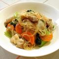 nasubeam's cooksnap of when they made 本格的★春雨と青梗菜の中華炒め.