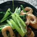 gaia7's cooksnap of when they made ちくわと小松菜の黒すりごま炒め.