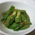 lovemickey's cooksnap of when they made おくらの胡麻和え☆.