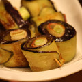 ♥yoko♥'s cooksnap of when they made ☰長なすで、ねぎとベーコンの巻き揚げ☰.