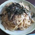 おしおし24's cooksnap of when they made 茄子しめじツナの和風パスタ.