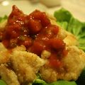 とんあち's cooksnap of when they made ～鶏胸ガーリックソテーのサルサのせ～.