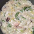 らをん's cooksnap of when they made 味噌と豆乳で作る鮭ときのこの和風シチュー.