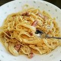 ももpppp's cooksnap of when they made 簡単カルボナーラ （生クリーム無し）.