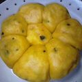 AJINO's cooksnap of when they made 炊飯器でまんまる八つ子のパン４（かぼちゃ.