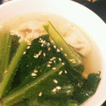 もぐらーん's cooksnap of when they made 鶏皮と小松菜のスープ.