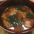 ちっちきっちん's cooksnap of when they made ほうれん草と白菜の味噌汁.