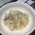 mina0373's cooksnap of when they made スモークチキンときのこのクリームパスタ♪.