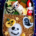 ひなchan♪'s cooksnap of when they made ハロウィン☆ジャックそぼろ弁当・キャラ弁.