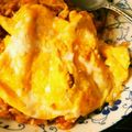っっぱ's cooksnap of when they made カレーのリメイク！卵1つで半熟オムライス.