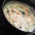 かえぴー。's cooksnap of when they made 簡単！ほうれん草ときのこのクリームスープ.