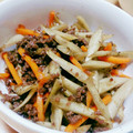 ぴょん☆12's cooksnap of when they made お弁当に！簡単！ゴボウと挽き肉の甘辛焼き.