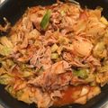 Tomoyosan's cooksnap of when they made 10分で完成！キャベツ&豚肉のキムチ蒸し.