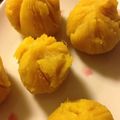 りゅう＆ゆう＆りょう's cooksnap of when they made ふかしさつまいもの茶巾しぼり.