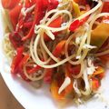 berineko's cooksnap of when they made 万願寺とうがらし＆しらすのペペロンチーノ.