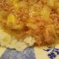 may♪dog's cooksnap of when they made 白菜と挽肉のあんかけご飯.