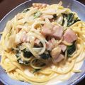 もも色あんこ's cooksnap of when they made 簡単！ベーコンのクリームパスタ♪.