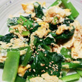 つよまり's cooksnap of when they made すぐできる！簡単ほうれん草と卵の中華炒め.