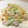 MrsMcKee's cooksnap of when they made キャベツと鳥胸肉のレモンクリームパスタ.