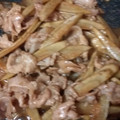 ふぁんたにゃん's cooksnap of when they made 簡単！豚肉とごぼうの焼肉のたれ炒め.