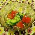 Machalin's cooksnap of when they made トマトとキュウリとしらす干しのサラダ.