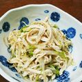 秋桜Maman's cooksnap of when they made もやしと鶏胸肉の梅ドレ和え☆.