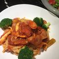 kazupipi's cooksnap of when they made ベーコンときのこのダブルトマトパスタ.