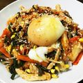 yudondon's cooksnap of when they made 簡単*お手軽ビビンバ風丼.