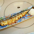 （・×・）♪'s cooksnap of when they made 上手に仕上げる秋刀魚の塩焼き.