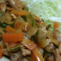 たく＆かずママ's cooksnap of when they made キャベ千が旨い！野菜たっぷり生姜焼き♥.