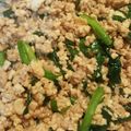 Chehyun's cooksnap of when they made 鶏ひき肉とニラのみそ炒め.