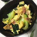 ぽんぴよこ's cooksnap of when they made チンゲンサイとハムと卵の炒め物.