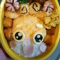 ミスズ３'s cooksnap of when they made キャラ弁 ラキたま ここたま.