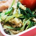 myとんすけ's cooksnap of when they made 姪に捧げる♡レンジで.水菜の卵とじ.