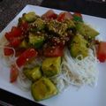 uotama's cooksnap of when they made ☆トマト・アボガド・納豆の素麺☆.