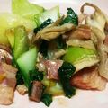 merry24's cooksnap of when they made 青梗菜・舞茸・ベーコンのバター醤油炒め.