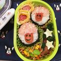 kazukko30's cooksnap of when they made 秋キャラ弁☆ミニきのこちゃんおにぎり.