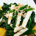 （・×・）♪'s cooksnap of when they made ダイエットに◎長いもとほうれん草のお浸し.