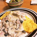豆っこ③'s cooksnap of when they made 少し和風♡きのこのクリームオムライス♪.