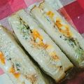 なっち724's cooksnap of when they made ねぎ入り細切り野菜と焼豚のサンドイッチ.