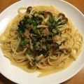 rahane's cooksnap of when they made 大根の葉とツナの和風パスタ.