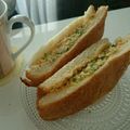 akilondon's cooksnap of when they made 鮭フレーク卵サンド.