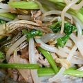 Gochaの台所's cooksnap of when they made せりと豚バラ肉の炒め物.