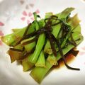 こはる・▽・'s cooksnap of when they made 大根再利用！大根の茎のナムル.