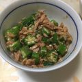 湊川夜斗's cooksnap of when they made オクラのごまツナあえ.