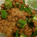 炊飯釜's cooksnap of when they made 簡単！副菜 納豆とオクラの胡麻和え★.